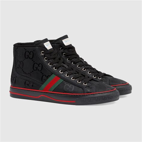 gucci mens high top|black gucci high top men's.